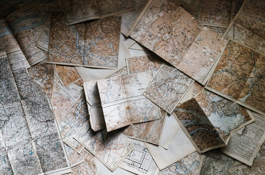 Table Covered with Maps