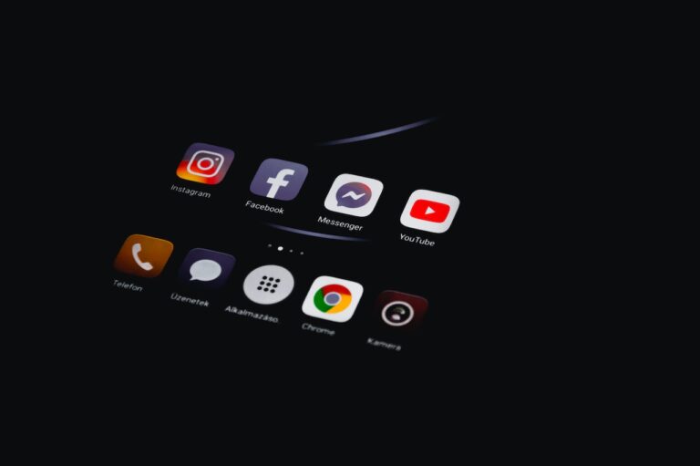 Screen Depicting Social Media Icons/Apps